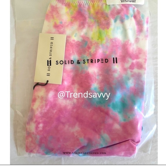 Anthropologie Pink and Blue Tie-Dye One Piece Swimsuit - Picture 3 of 9